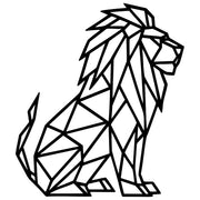 Geometric Lion DXF File – CNC Cutting Design | AWLION597