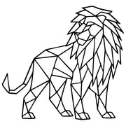 Geometric Lion DXF File – CNC Cutting Design | AWLION600