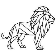 Geometric Lion DXF File – CNC Cutting Design | AWLION609