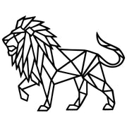 Geometric Lion DXF File – CNC Cutting Design | AWLION614