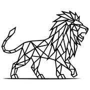 Geometric Lion DXF File – CNC Cutting Design | AWLION619