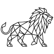 Geometric Lion DXF File – CNC Cutting Design | AWLION623