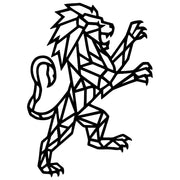 Geometric Lion DXF File – CNC Cutting Design | AWLION636