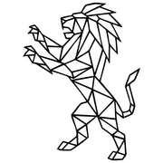 Geometric Lion DXF File – CNC Cutting Design | AWLION639
