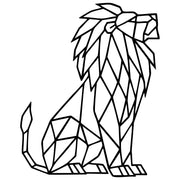 Geometric Lion DXF File – CNC Cutting Design | AWLION646