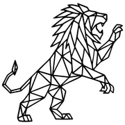Geometric Lion DXF File – CNC Cutting Design | AWLION660