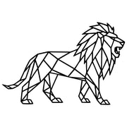 Geometric Lion DXF File – CNC Cutting Design | AWLION673