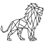 Geometric Lion DXF File – CNC Cutting Design | AWLION679