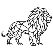 Geometric Lion DXF File – CNC Cutting Design | AWLION686