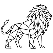 Geometric Lion DXF File – CNC Cutting Design | AWLION689