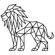 Geometric Lion DXF File – CNC Cutting Design | AWLION698