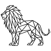 Geometric Lion DXF File – CNC Cutting Design | AWLION702