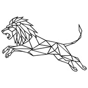 Geometric Lion DXF File – CNC Cutting Design | AWLION704