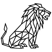 Geometric Lion DXF File – CNC Cutting Design | AWLION709