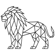 Geometric Lion DXF File – CNC Cutting Design | AWLION710