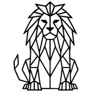 Geometric Lion DXF File – CNC Cutting Design | AWLION712