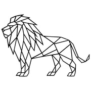 Geometric Lion DXF File – CNC Cutting Design | AWLION716