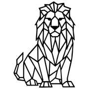 Geometric Lion DXF File – CNC Cutting Design | AWLION719