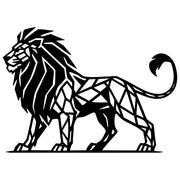 Geometric Lion DXF File – CNC Cutting Design | AWLION899