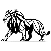 Geometric Lion DXF File – CNC Cutting Design | AWLION905