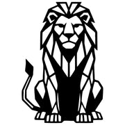 Geometric Lion DXF File – CNC Cutting Design | AWLION906