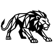 Geometric Lion DXF File – CNC Cutting Design | AWLION909