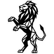 Geometric Lion DXF File – CNC Cutting Design | AWLION911