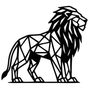 Geometric Lion DXF File – CNC Cutting Design | AWLION932