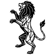 Geometric Lion DXF File – CNC Cutting Design | AWLION967