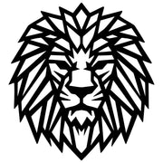 Geometric Lion Head DXF File – CNC Cutting Design | AWLION1097