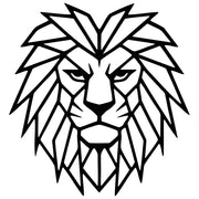 Geometric Lion Head DXF File – CNC Cutting Design | AWLION1102
