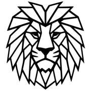 Geometric Lion Head DXF File – CNC Cutting Design | AWLION1105