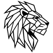 Geometric Lion Head DXF File – CNC Cutting Design | AWLION1108