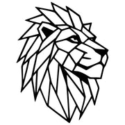 Geometric Lion Head DXF File – CNC Cutting Design | AWLION1115