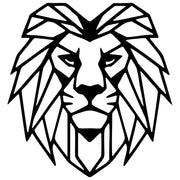 Geometric Lion Head DXF File – CNC Cutting Design | AWLION1116