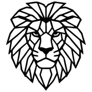 Geometric Lion Head DXF File – CNC Cutting Design | AWLION1117