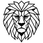 Geometric Lion Head DXF File – CNC Cutting Design | AWLION1118