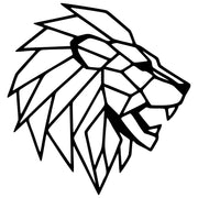 Geometric Lion Head DXF File – CNC Cutting Design | AWLION1121