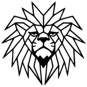 Geometric Lion Head DXF File – CNC Cutting Design | AWLION1122