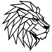 Geometric Lion Head DXF File – CNC Cutting Design | AWLION1124