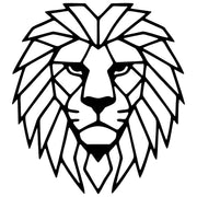 Geometric Lion Head DXF File – CNC Cutting Design | AWLION1125