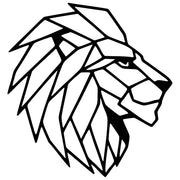 Geometric Lion Head DXF File – CNC Cutting Design | AWLION1126