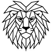 Geometric Lion Head DXF File – CNC Cutting Design | AWLION1128