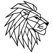 Geometric Lion Head DXF File – CNC Cutting Design | AWLION1129