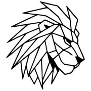 Geometric Lion Head DXF File – CNC Cutting Design | AWLION1132