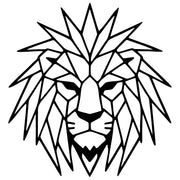 Geometric Lion Head DXF File – CNC Cutting Design | AWLION1133