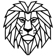 Geometric Lion Head DXF File – CNC Cutting Design | AWLION1134