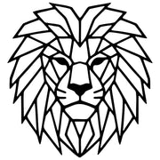 Geometric Lion Head DXF File – CNC Cutting Design | AWLION1136