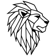 Geometric Lion Head DXF File – CNC Cutting Design | AWLION1138