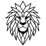 Geometric Lion Head DXF File – CNC Cutting Design | AWLION1140
